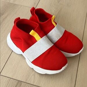 Sonic Shoes- Kids Red Slip-On Sneakers